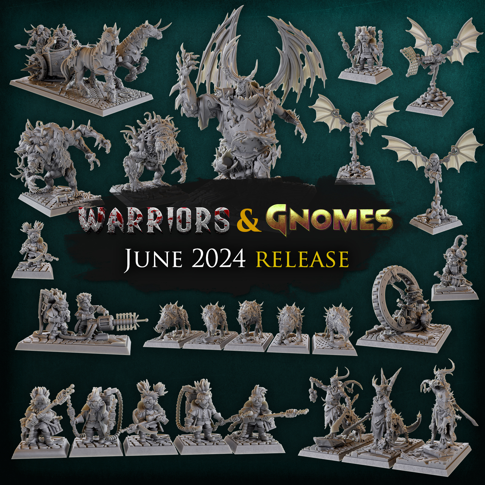 Titan Forge Miniatures - 2024 - June - Warriors and Gnomes vol3